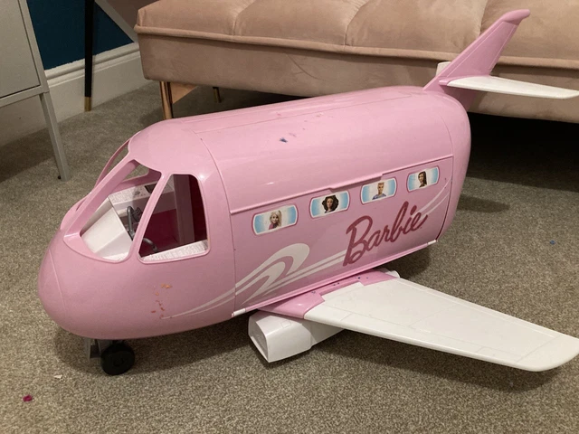 Mattel Barbie Passport glamour vacation Jumbo Jet Pink Airplane