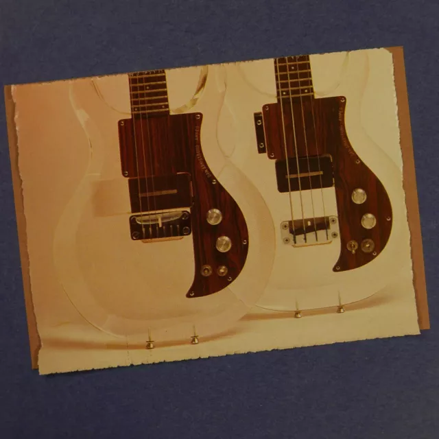 POP-CARD feat. DAN ARMSTRONG PLEXI GUITAR & BASS  , 11x15cm greeting card aax