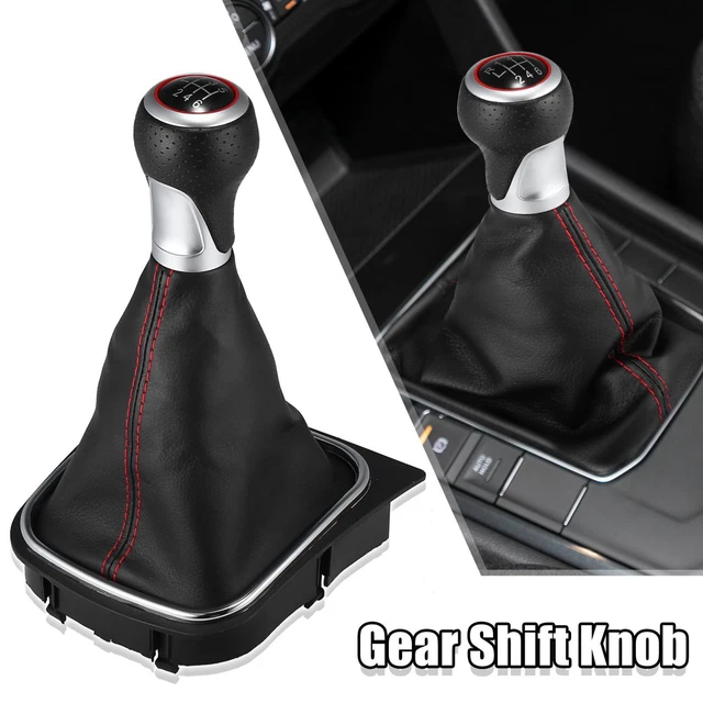 6 Speed Car Gear Shift Stick Knob Handle Shifter Boot Cover  for VW Golf MK5 MK6
