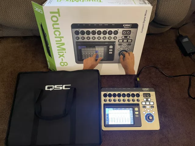 QSC TouchMix-8 8-Channel Compact Digital Mixer MINT w/ case & box