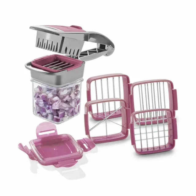 "B-Ware" Genius Nicer Dicer Quick 7 tlg Pink/grau