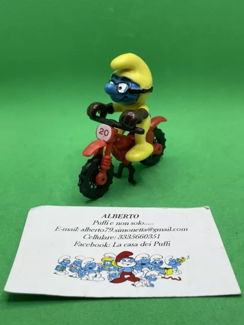 Puffi Smurfs Super Puffo Su Motocicletta Smurf Motocross 40231