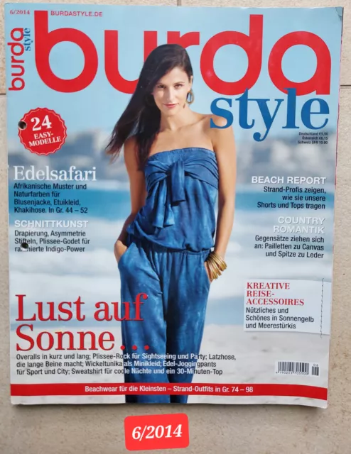 Burda Style   6/2014     Mode Zeitschrift Nähen Schnittmuster Vorlage