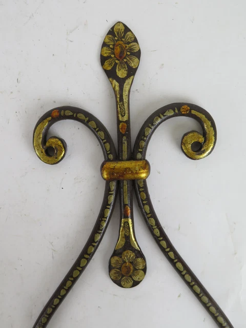 2 Coat Hangers Singles Wall Hanger Wall Vintage Wrought Iron CH8 3