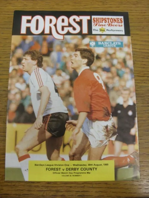 30/08/1989 Nottingham Forest v Derby County  . Thanks for viewing this item offe