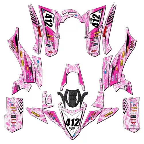 2017-2021 YFZ 50 Devious Pink Senge Grafiken Set Kompatibel Mit Yamaha