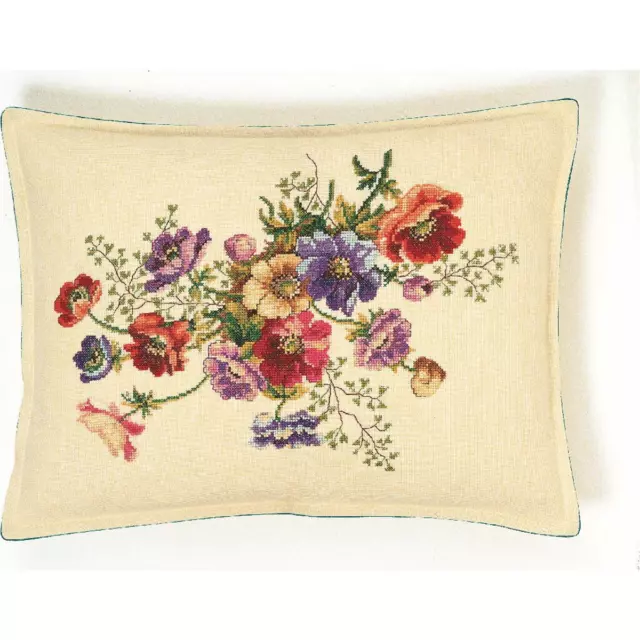 Eva Rosenstand cushion counted cross stitch kit "Crown anemone ", 35x45cm, DIY