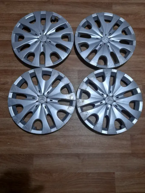 Citroen c1 wheel trims hub caps wheel covers,  4x, four, genuine, 14"