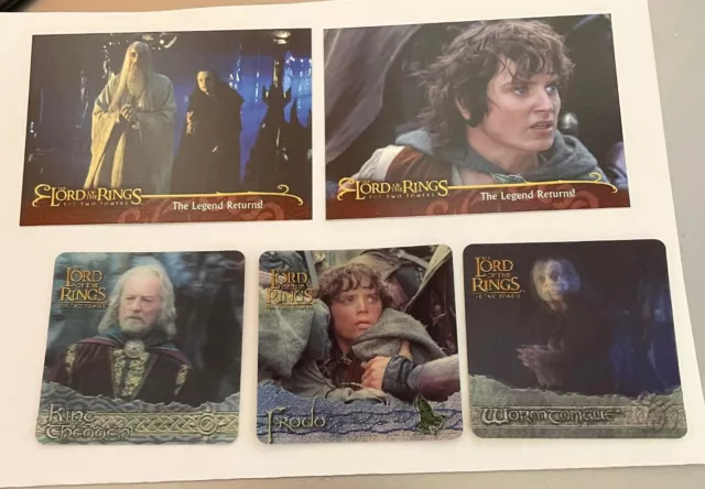 Lord of rings LOTR Promo  trading cards * 6 Two Towers Lenticular plus UK