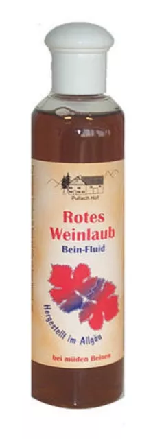 10x Rotes Weinlaub Bein Fluid 250ml mit Hamamelis Pflege erfrischt Massage