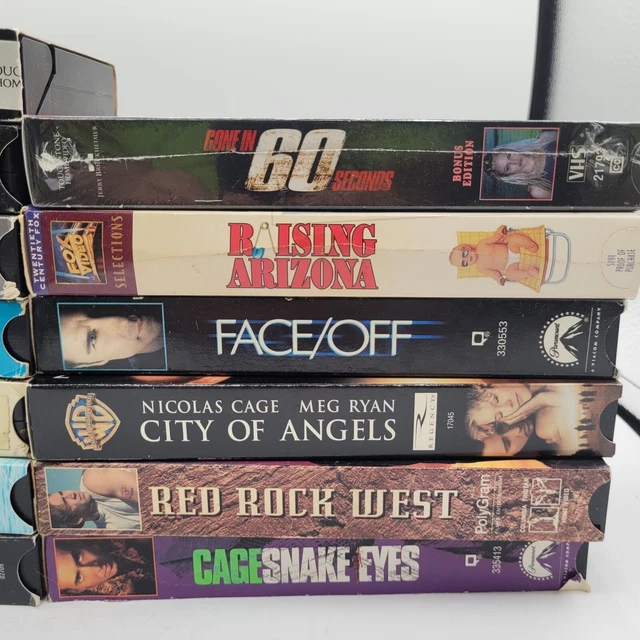 NICHOLAS CAGE VHS Movie Lot 13 Films Action & Adventure Films Con Air