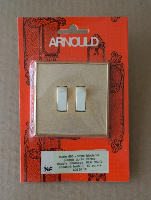 ARNOULD série 500 - Double Interrupteur Simple (pas Va et Vient) - Style Moderne