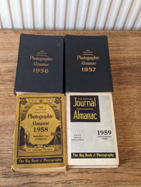 The British Journal Photographic Almanac 1956, 1957, 1958, 1959 Editions