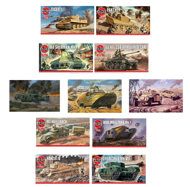 AIRFIX CLASSIC MODEL Kits World War Tanks & Military Vehicles WWI WWII