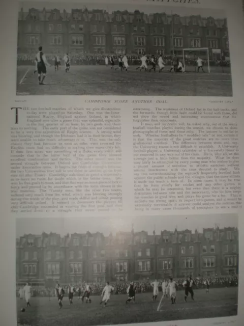 Photo article Oxford Cambridge Football & Ireland England Rugby 1904 ref Y3