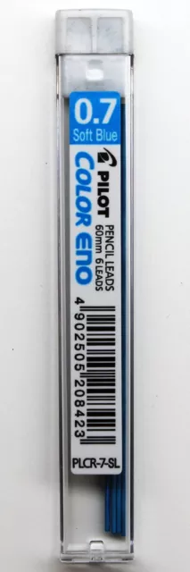 Pilot Color Eno Mechanical Pencil Lead - 0.7 mm - Soft Blue (6 Leads)