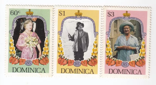 Dominica, Set Mit 3 Briefmarken, MNH, Ah 474