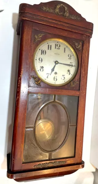 French Vedette Wall Clock For Repair or Parts