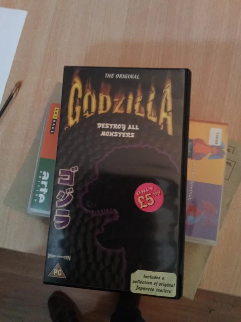 THE ORIGINAL GODZILLA VHS Tape DESTROY ALL MONSTERS Japanese Trailers ...