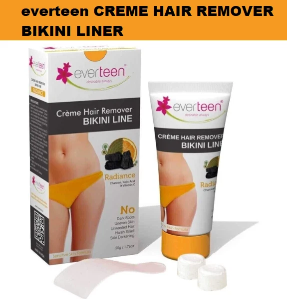 everteen RADIANCE Bikini Line Shaving Hair Remover Creme Cream with Charcoal