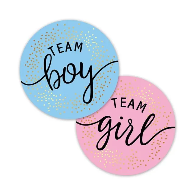Team Boy Team Girl Stickers Boy or Girl Sticker for Gender Reveal Party Decorati