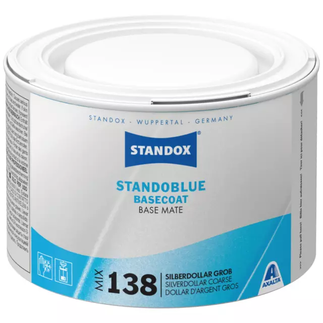 Standox Standoblue Mix 138 Basislack Silberdollar Grob 0,5 Liter