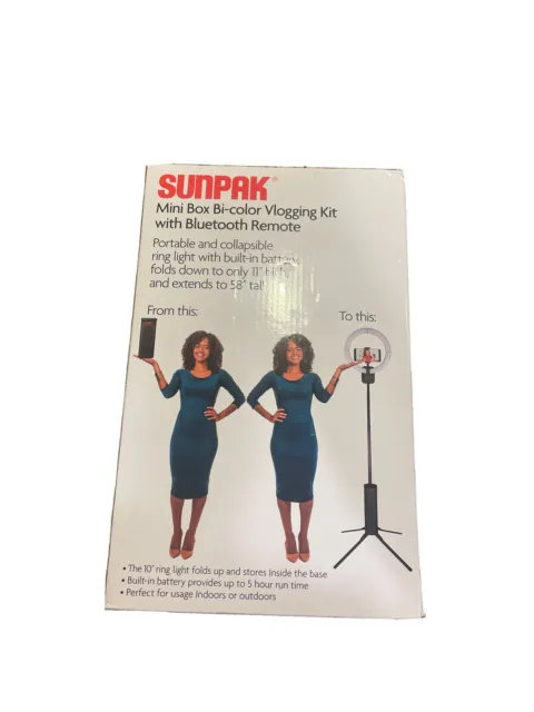 Sunpak - Kit de teléfono inteligente Vlogging bicolor plegable mini caja de almacenamiento automático