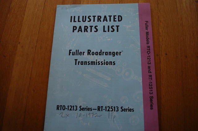 EATON FULLER TRANSMISSION ROADRANGER Parts Manual book catalog shop truck  spare $20.00 - PicClick