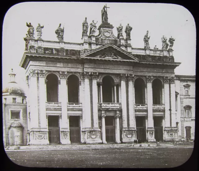 FRADELLE Glass Magic Lantern Slide ST JOHNS LATERAN ROME C1900 PHOTO ROMA ITALY