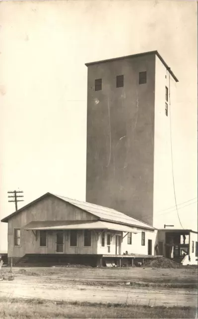 FARMERS GRAIN ELEVATOR original real photo postcard rppc HOLLY COLORADO CO c1910