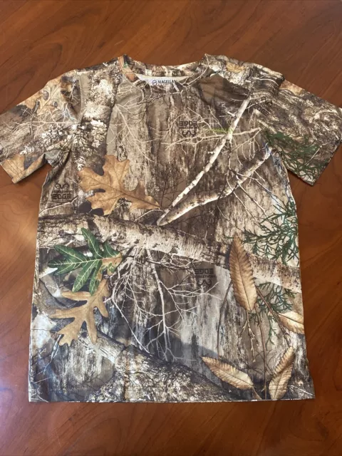 Magellan Outdoors Youth Camo Camouflage Hunt Gear Short Sleeve Top Youth M 10-12