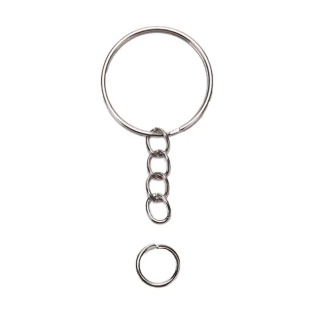 100Pcs  Keyring Keychain Split Jump Rings Bulk Ring DIY Jewelry Key Chain Cra F3
