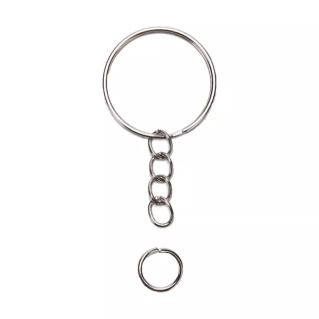 100Pcs  Keyring Keychain Split Jump Rings Bulk Ring DIY Jewelry Key Chain Cra_bj