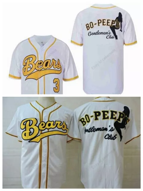Bad News Bears #3 Bo Peep's Baseball Jerseys Gentleman's Club Sewn Custom