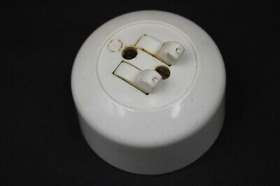 1 X Old Switch Exposed Toggle Switch Round Ø Vintage White Series Switch 2