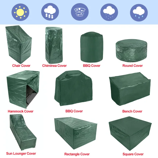 Garden Patio Furniture Cover for Table Bench Hammock Chiminea BBQ Chair Outdoor