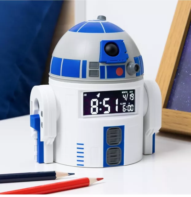 (47A) Star Wars - R2-D2 - Reloj despertador 13 cm ACC NUEVO