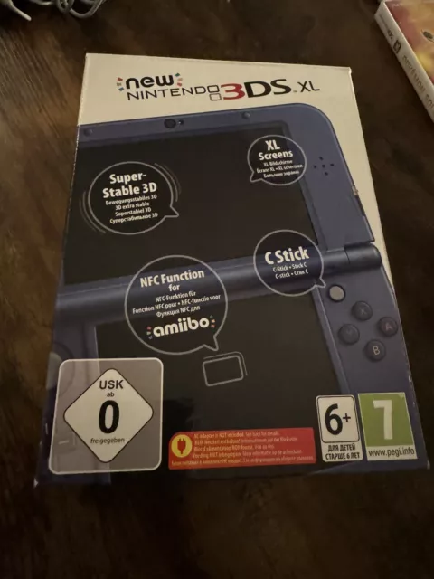 Nintendo 3DS XL  - Bleu Métallique + 10 Jeux