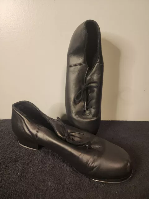 Capezio CG19 Black Tap Shoes Size 10M F8 65 Leather RN 63356 Tele Tone