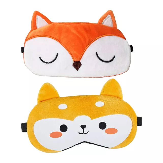 2pcs Comfortable Eye Mask Kids For Sleeping Practical Lightweight Soft Plush