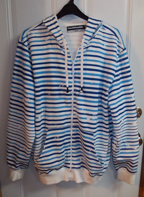 HoodieBuddie Size XL Hoodie Full Zip Jacket Pockets Earbuds Headphones