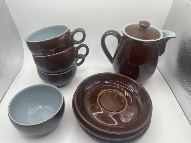 Denby Homestead Brown Tea Set