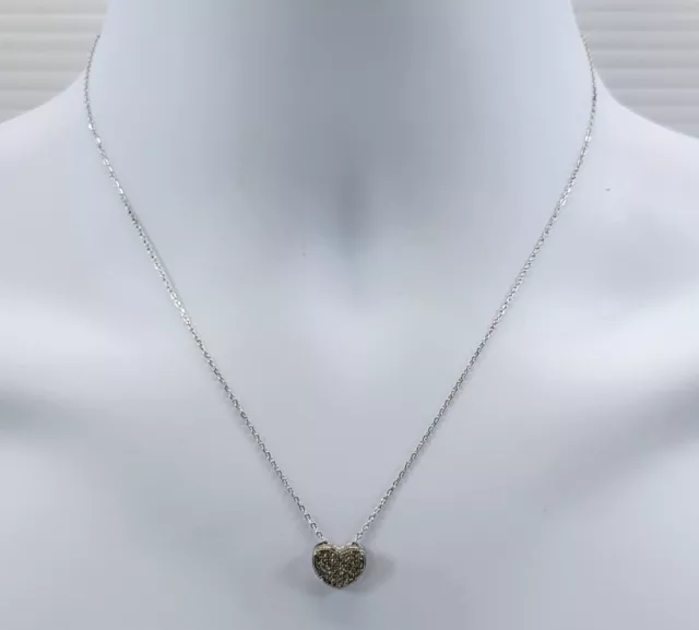 DEVIN ROSE NEW York Sterling Silver Necklace W CZ Heart Pendant NWT 28.99 PicClick