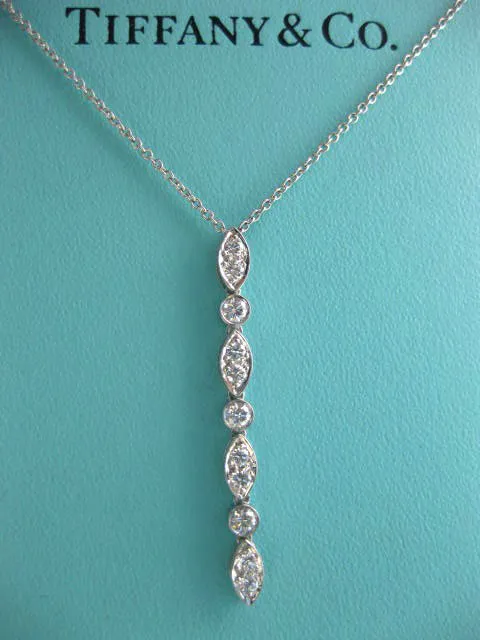 Tiffany & Co. Swing Jazz  Diamond Drop Platinum  Pt950 Necklace Pendant