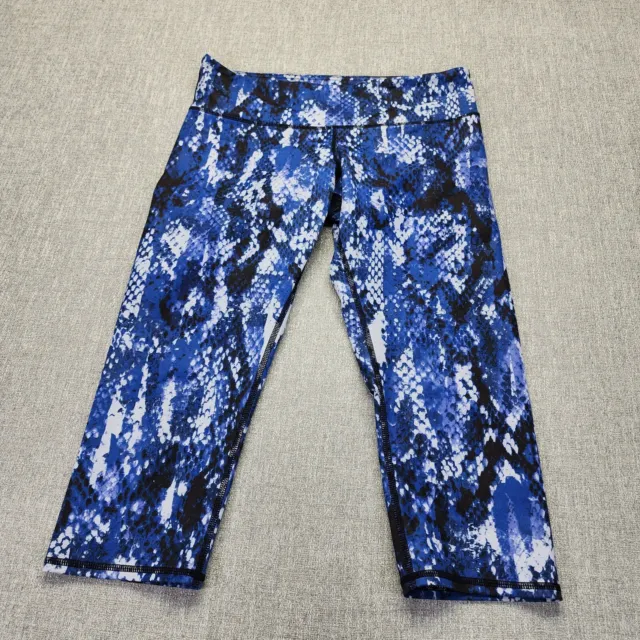 ALO Yoga Leggings Women Medium Electric Blue Airbrush Snakeskin Print