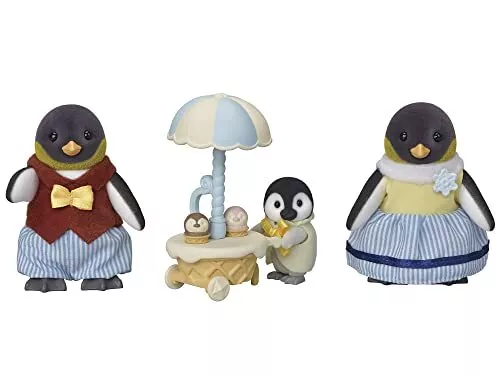 Sylvanian Families PENGUIN FAMILY & TWINS CART Calico Critters FS-45 NEW