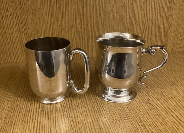 Vintage Silver Plated EPNS Half Pint Tankards