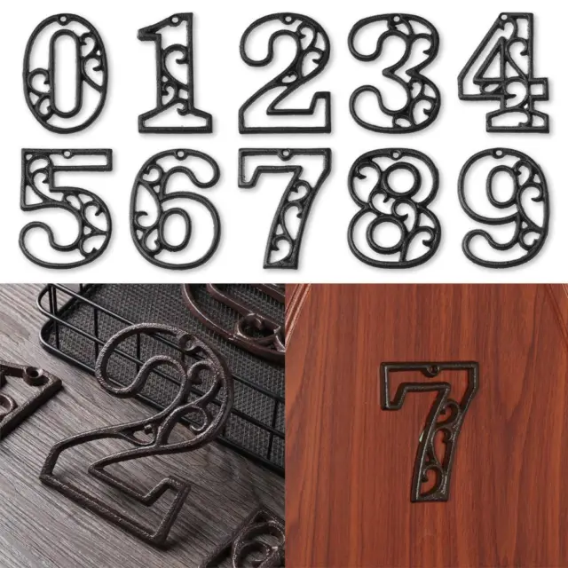 Props Iron Cast Numbers Door Number Wrought Iron Numerals House Address