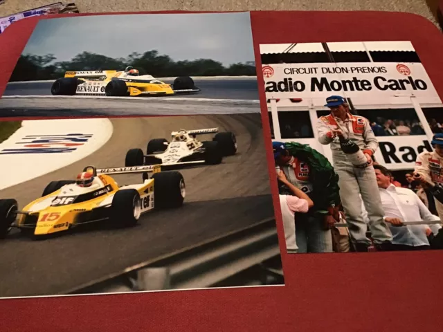 Jean Pierre Jabouille 3 professional 12” x 8” photos F1 Grand Prix Renault 1979