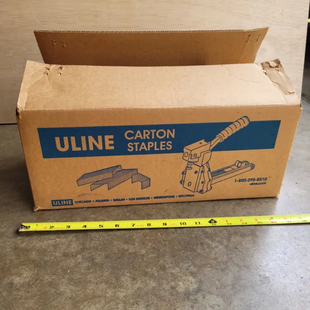 Uline Carton Box Staples S-1396  C 3/4" Case 16,000 Staples 8 Boxes 2000ea.